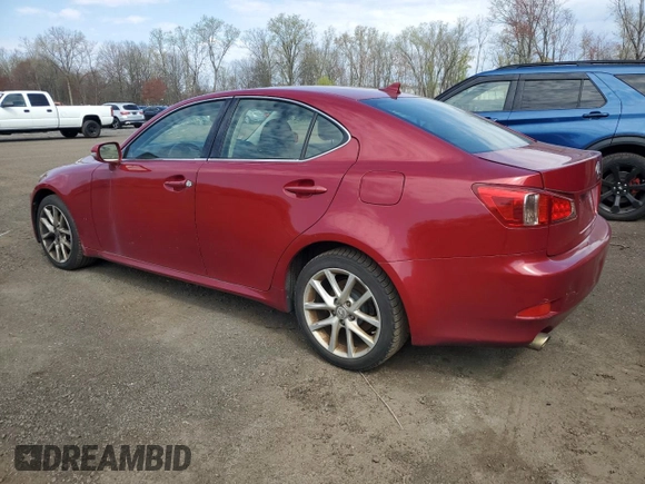 2012 Lexus IS 250 with VIN JTHCF5C26C5058528, listed as a Copart auction lot 54547455 with 166,338 mi miles and Clean Title. Bid and sale history available at DreamBid. Image 2.