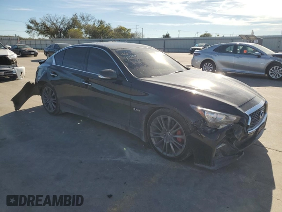 2019 Infiniti Q50 RED SPORT 400 with VIN JN1FV7APXKM761004, listed as a Copart auction lot 80199764 with 88,593 mi miles and Salvage Title. Bid and sale history available at carsss.com. Image 4.