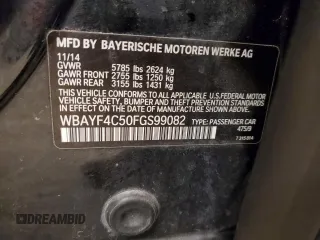 2015 BMW 7 Series 740Li xDrive with VIN WBAYF4C50FGS99082, listed as a Copart auction lot 77725453 with 85,492 mi miles and . Bid and sale history available at DreamBid. Image 12.