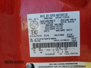 2013 Ford F-150 XL with VIN 1FTFW1ET5DFD18894, listed as a Copart auction lot 49705005 with 232,384 mi miles and Salvage Title. Bid and sale history available at carsss.com. Image 12.