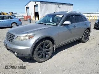 2005 Infiniti FX with VIN JNRAS08W15X212332, listed as a Copart auction lot 63535855 with 154,610 mi miles and Salvage title. Bid and sale history available at DreamBid. Image 1.