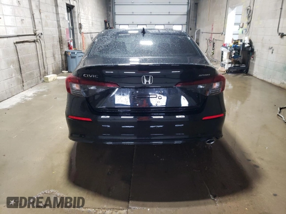 2025 Honda Civic Sport with VIN 2HGFE2F5XSH561722, listed as a Copart auction lot 54120165 with 1,576 mi miles and Salvage title. Bid and sale history available at DreamBid. Image 6.