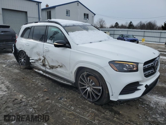2023 Mercedes-Benz GLS 580 with VIN 4JGFF8GE7PA991822, listed as a Copart auction lot 38947544 with 20,032 mi miles and . Bid and sale history available at DreamBid. Image 4.
