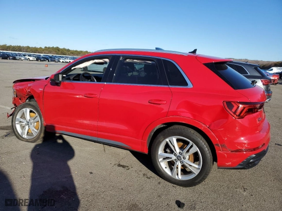 2019 Audi Q3 Technik with VIN WA1FECF34K1072938, listed as a Copart auction lot 44353365 with 17,043 mi miles and Non Repairable. Bid and sale history available at carsss.com. Image 2.