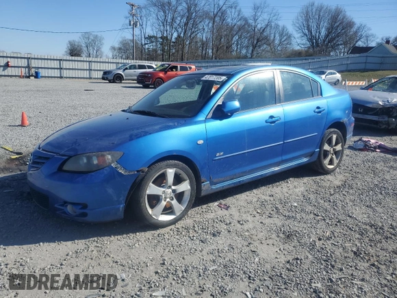 2005 Mazda 3 s with VIN JM1BK323651235631, listed as a Copart auction lot 47017205 with Not Provided miles and Salvage Title. Bid and sale history available at carsss.com. Image 1.