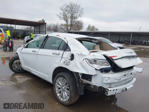 2012 Chrysler 200 Limited with VIN 1C3CCBCB8CN106740, listed as a IAAI auction lot 41274102 with 63,606 mi miles. Bid and sale history available at carsss.com. Image 3.