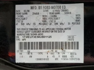 2008 Ford Explorer XLT с VIN 1FMEU73E58UB01125, выставлен на аукционе Copart как лот 61918175 с пробегом 121 582 миль миль и Чистый • Clean title. История ставок и продаж доступна на DreamBid. Изображение 13.