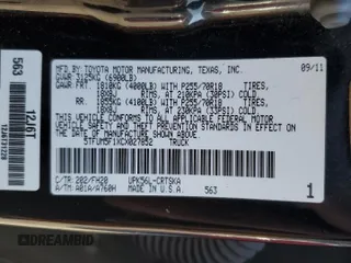2012 Toyota Tundra z VIN 5TFUM5F1XCX027852, wystawiony jako Copart lot #48555935 z przebiegiem 172 591 mil mil oraz Szkoda całkowita • Salvage title. Historia ofert i sprzedaży dostępna na DreamBid. Obrazek 14.