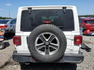 2019 Jeep Wrangler Unlimited Sahara with VIN 1C4HJXEG8KW574005, listed as a Copart auction lot 55386585 with Not provided miles and Salvage title. Bid and sale history available at DreamBid. Image 6.