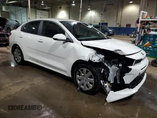 2021 Kia Rio S with VIN 3KPA24AD4ME407002, listed as a Copart auction lot 41602435 with 32,666 mi miles and Salvage Title. Bid and sale history available at DreamBid. Image 4.