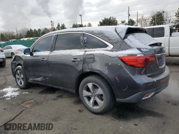 2014 Acura MDX with VIN 5FRYD4H22EB005373, listed as a Copart auction lot 51940055 with 147,019 mi miles and Salvage title. Bid and sale history available at DreamBid. Image 2.