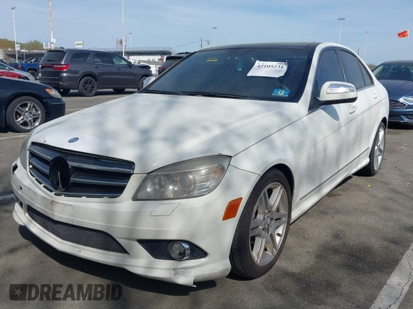 2009 Mercedes-Benz C-Class 3.5L Sport with VIN WDDGF56X69R055050, listed as a IAAI auction lot 42105231 with 146,186 mi miles. Bid and sale history available at carsss.com. Image 2.