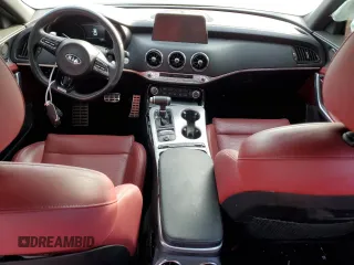 2020 Kia Stinger GT1 with VIN KNAE45LC1L6077634, listed as a Copart auction lot 76569584 with 22,359 mi miles and Salvage Title. Bid and sale history available at DreamBid. Image 8.