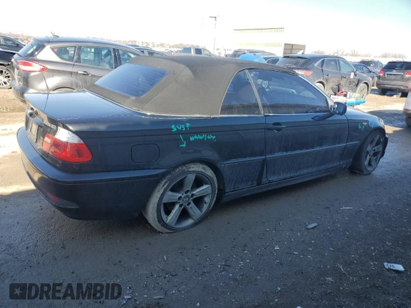 2006 BMW 3 Series 325Ci with VIN WBABW33446PX87975, listed as a Copart auction lot 44385775 with 115,093 mi miles and Salvage Title. Bid and sale history available at carsss.com. Image 3.