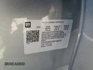 2024 Chevrolet Malibu RS with VIN 1G1ZG5ST1RF154727, listed as a Copart auction lot 48116995 with 5,563 mi miles and Salvage Title. Bid and sale history available at DreamBid. Image 13.