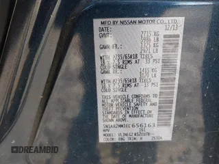2014 Nissan Pathfinder SL z VIN 5N1AR2MM1EC656163, wystawiony jako IAAI lot #41971992 z przebiegiem 184 777 mil mil oraz . Historia ofert i sprzedaży dostępna na DreamBid. Obrazek 9.