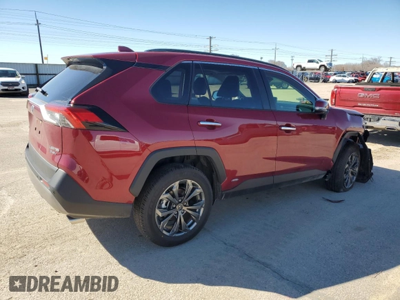 2025 Toyota RAV4 Hybrid Limited with VIN JTMD6RFV2SD153661, listed as a Copart auction lot 47197205 with 919 mi miles and Salvage Title. Bid and sale history available at carsss.com. Image 3.