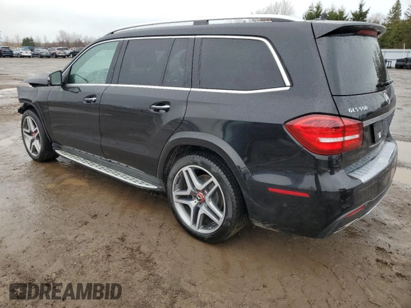 2017 Mercedes-Benz GLS 550 with VIN 4JGDF7DE5HA770016, listed as a Copart auction lot 49714874 with 100,222 mi miles and . Bid and sale history available at DreamBid. Image 2.