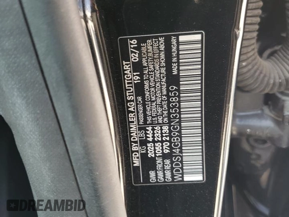 2016 Mercedes-Benz CLA 250 with VIN WDDSJ4GB9GN353859, listed as a Copart auction lot 65528093 with 87,565 mi miles and . Bid and sale history available at DreamBid. Image 12.