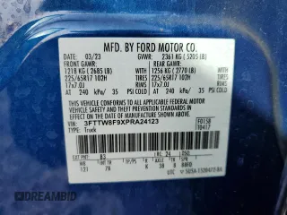 2023 Ford Maverick XL z VIN 3FTTW8F9XPRA24123, wystawiony jako Copart lot #59764055 z przebiegiem 36 096 mil mil oraz Szkoda całkowita • Salvage title. Historia ofert i sprzedaży dostępna na DreamBid. Obrazek 13.