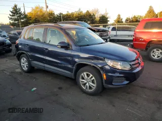 2016 Volkswagen Tiguan S with VIN WVGBV7AX7GW597875, listed as a Copart auction lot 74781864 with 74,175 mi miles and Salvage Title. Bid and sale history available at DreamBid. Image 4.