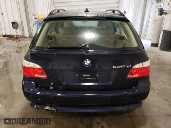 2006 BMW 5 Series 530xi with VIN WBANN73516CN03435, listed as a Copart auction lot 88636495 with 163,780 mi miles and Salvage Title. Bid and sale history available at carsss.com. Image 6.