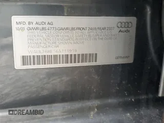 2004 Audi A4 3.0L with VIN WAULT68E14A111919, listed as a Copart auction lot 84491314 with 189,720 mi miles and Salvage Title. Bid and sale history available at carsss.com. Image 12.