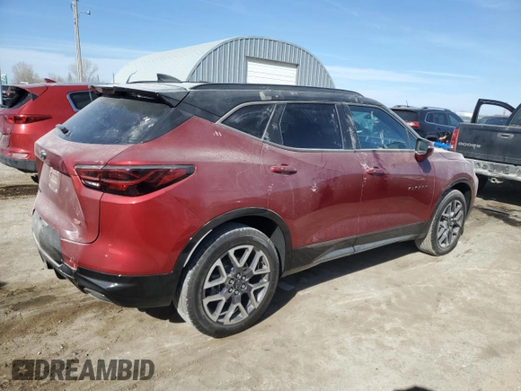 2023 Chevrolet Blazer RS с VIN 3GNKBERS2PS200506, выставлен на аукционе Copart как лот 50313005 с пробегом 20 957 миль миль и Списание • Salvage title. История ставок и продаж доступна на DreamBid. Изображение 3.