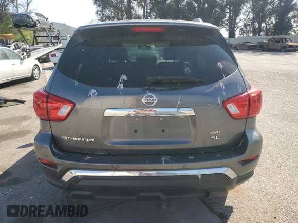 2018 Nissan Pathfinder SL with VIN 5N1DR2MM6JC666422, listed as a Copart auction lot 51626675 with 82,134 mi miles and Salvage title. Bid and sale history available at DreamBid. Image 6.