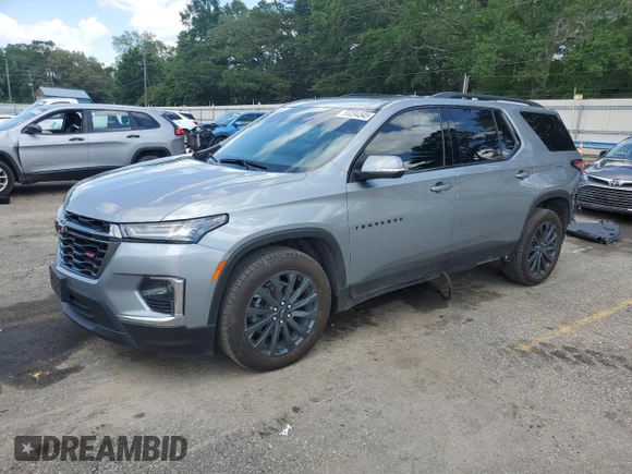 2023 Chevrolet Traverse RS z VIN 1GNEVJKW3PJ339894, wystawiony jako Copart lot #55284345 z przebiegiem 20 737 mil mil oraz Szkoda całkowita • Salvage title. Historia ofert i sprzedaży dostępna na DreamBid. Obrazek 1.