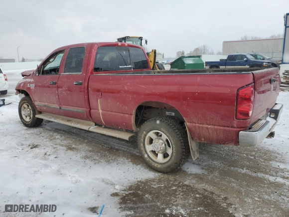 2007 Dodge Ram 2500 Laramie with VIN 1D7KS28A47J595909, listed as a Copart auction lot 83855354 with 177,167 mi miles and Salvage Title. Bid and sale history available at carsss.com. Image 2.