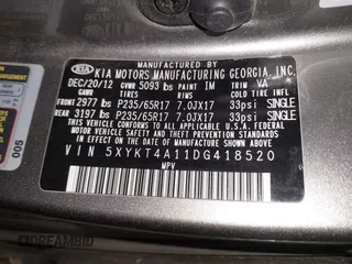 2013 Kia Sorento LX с VIN 5XYKT4A11DG418520, выставлен на аукционе IAAI как лот 42666037 с пробегом 179 798 миль миль и . История ставок и продаж доступна на DreamBid. Изображение 9.