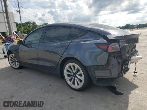 2022 Tesla Model 3 Long Range z VIN 5YJ3E1EB2NF186082, wystawiony jako Copart lot #58591015 z przebiegiem 143 241 mil mil oraz Szkoda całkowita • Salvage title. Historia ofert i sprzedaży dostępna na DreamBid. Obrazek 2.
