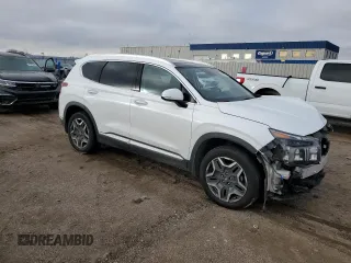 2021 Hyundai Santa Fe Hybrid Limited with VIN KM8S5DA13MU003381, listed as a Copart auction lot 80091724 with 19,946 mi miles and Salvage Title. Bid and sale history available at carsss.com. Image 4.
