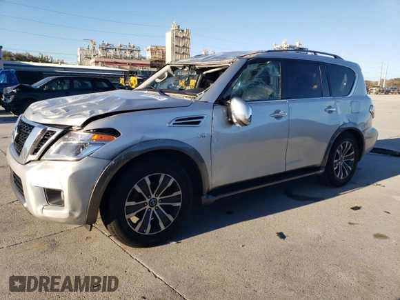 2020 Nissan Armada SL with VIN JN8AY2ND6L9109099, listed as a Copart auction lot 86778724 with 0 mi miles and Salvage Title. Bid and sale history available at carsss.com. Image 1.