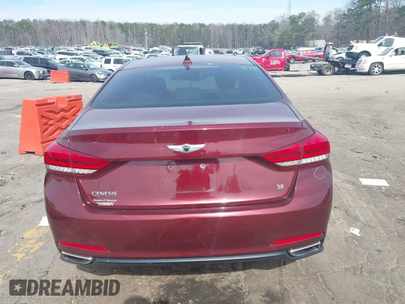 2015 Hyundai Genesis 3.8L with VIN KMHGN4JE0FU043557, listed as a IAAI auction lot 41599737 with 97,815 mi miles. Bid and sale history available at carsss.com. Image 17.