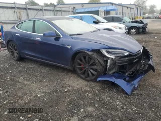 2016 Tesla Model S 90D with VIN 5YJSA1E48GF153079, listed as a Copart auction lot 74176874 with Not Provided miles and Salvage Title. Bid and sale history available at DreamBid. Image 4.