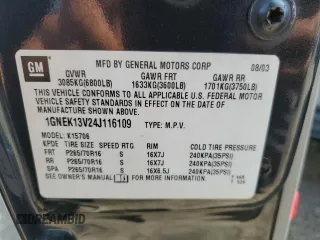 2004 Chevrolet Tahoe LS with VIN 1GNEK13V24J116109, listed as a Copart auction lot 68289994 with 145,806 mi miles and Salvage Title. Bid and sale history available at carsss.com. Image 14.