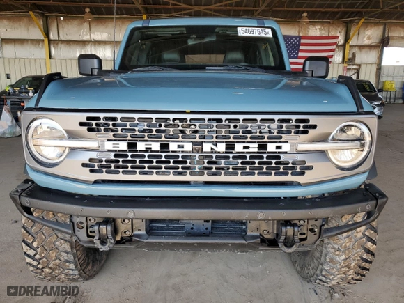 2023 Ford Bronco with VIN 1FMEE5DP3PLA85674, listed as a Copart auction lot 54697645 with 16,548 mi miles and Salvage Title. Bid and sale history available at carsss.com. Image 5.