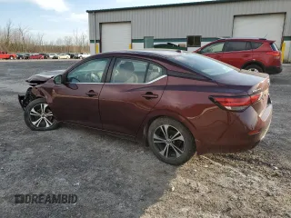 2020 Nissan Sentra SV with VIN 3N1AB8CV8LY313301, listed as a Copart auction lot 49721615 with 52,904 mi miles and Salvage Title. Bid and sale history available at carsss.com. Image 2.