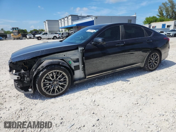 2020 Genesis G80 Sport with VIN KMTFN4JB8LU337856, listed as a Copart auction lot 61028615 with 34,078 mi miles and Salvage title. Bid and sale history available at DreamBid. Image 1.
