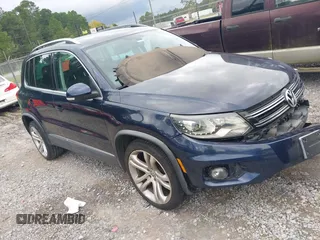 2012 Volkswagen Tiguan SE with VIN WVGBV7AX6CW603675, listed as a IAAI auction lot 40322951 with 140,726 mi miles and . Bid and sale history available at DreamBid. Image 1.