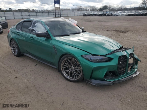 2023 BMW M3 Competition xDrive with VIN WBS43AY07PFR11218, listed as a Copart auction lot 44786635 with 0 mi miles and Salvage Title. Bid and sale history available at carsss.com. Image 4.