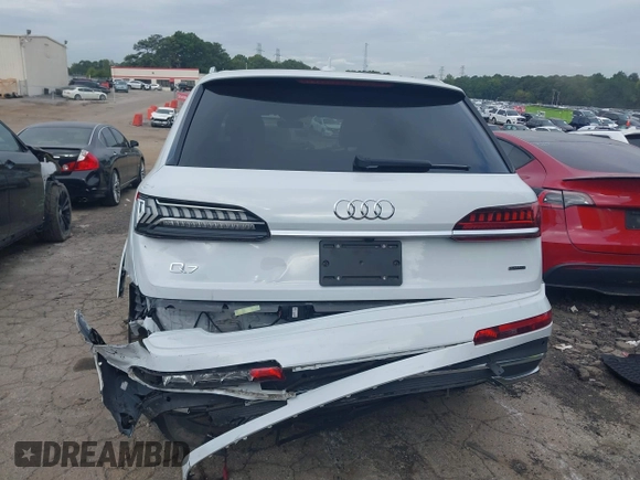 2023 Audi Q7 Premium Plus with VIN WA1LCBF70PD001716, listed as a IAAI auction lot 40373883 with 35,480 mi miles and . Bid and sale history available at DreamBid. Image 16.