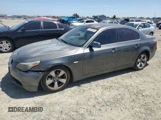 2006 BMW 5 Series 525i with VIN WBANE535X6CK91543, listed as a Copart auction lot 54925235 with 257,674 mi miles and Salvage Title. Bid and sale history available at DreamBid. Image 1.