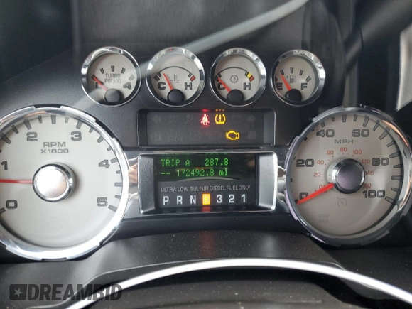 2009 Ford F-250 XL with VIN 1FTSW21R99EA95366, listed as a Copart auction lot 63646525 with 172,492 mi miles and Clean title. Bid and sale history available at DreamBid. Image 9.