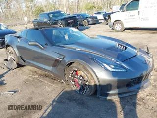 2017 Chevrolet Corvette Z06 1LZ with VIN 1G1YN2D61H5603528, listed as a IAAI auction lot 41679883 with 1 mi miles. Bid and sale history available at carsss.com. Image 1.