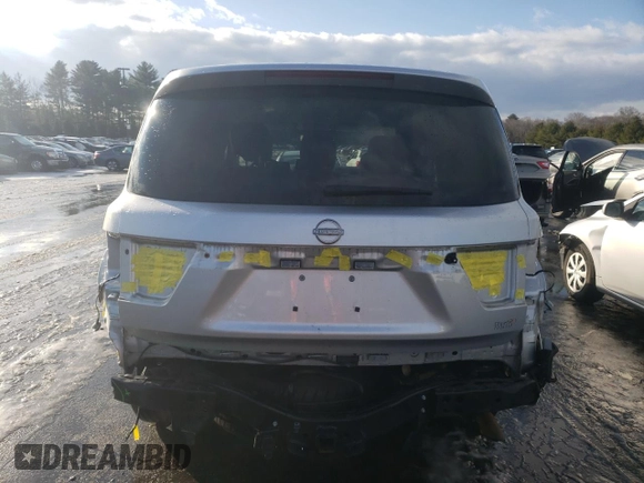 2022 Nissan Armada SV with VIN JN8AY2AD9N9677159, listed as a Copart auction lot 42674435 with 66,446 mi miles and Salvage Title. Bid and sale history available at carsss.com. Image 6.
