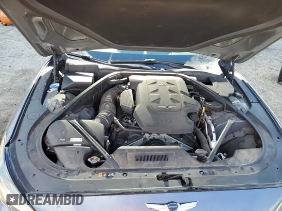 2017 Genesis G80 3.8L with VIN KMHGN4JE9HU168446, listed as a Copart auction lot 80916684 with 83,287 mi miles and Salvage Title. Bid and sale history available at DreamBid. Image 11.
