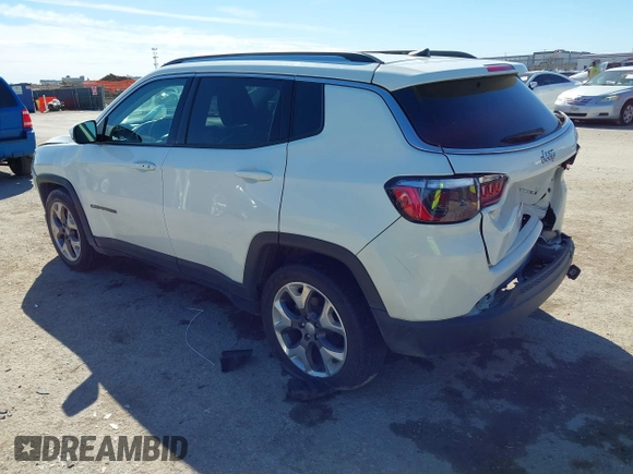 2021 Jeep Compass Limited with VIN 3C4NJCCBXMT573563, listed as a IAAI auction lot 41687325 with 75,768 mi miles and . Bid and sale history available at DreamBid. Image 3.
